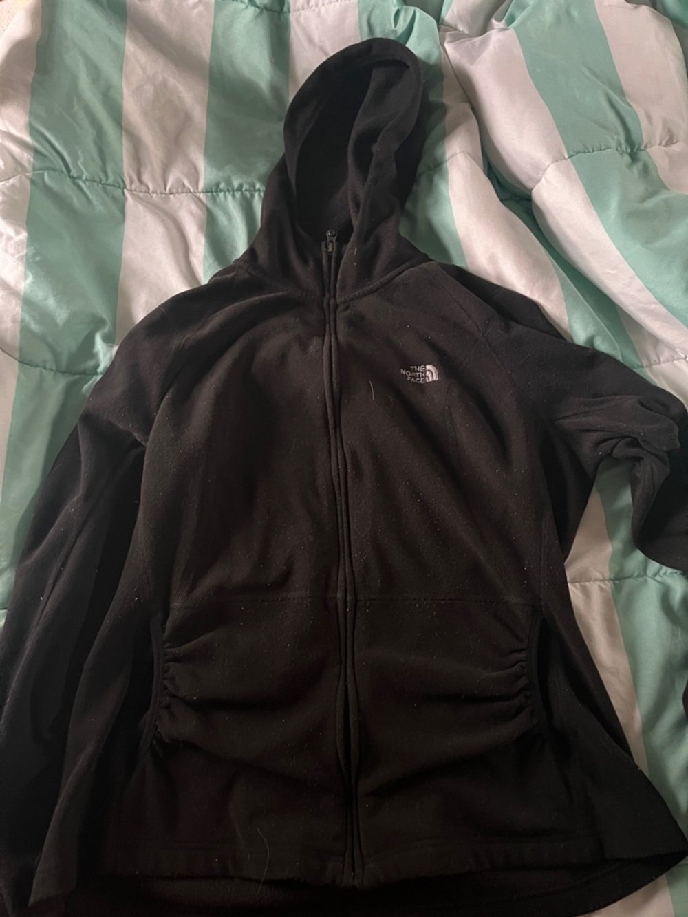 The North Face Black Hooded Zip Fleece Jacket